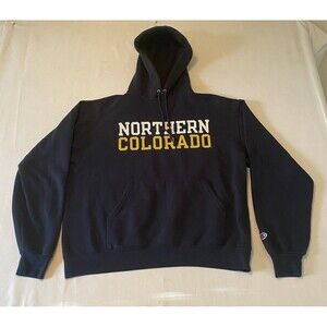 Northern Colorado Bears Hoodie Adult Large Blue Sweatshirt Champion NCAA